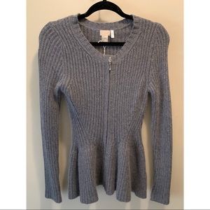 H&M Soft Angora Zip-up Sweater